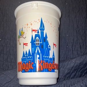 WDW Vintage popcorn pail with Mickey Mouse, Cinderellas Castle and Tinkerbell
